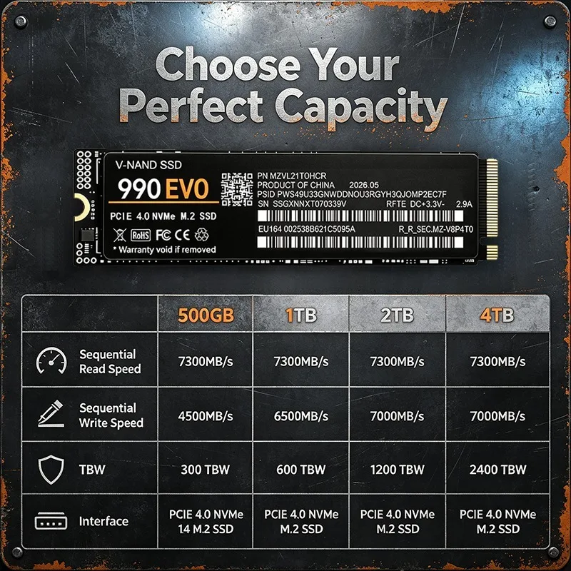 Oyun için M.2 NVMe SSD 990 EVO - M.2 Nvme 4Tb Pcie 4.0 Ssd incelemesi ve fiyatı