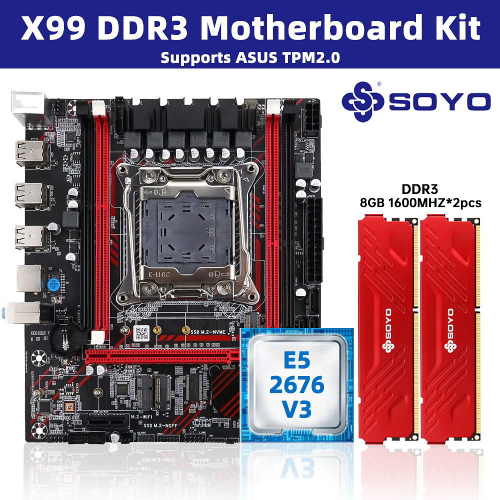 SOYO X99 Anakart Seti Kiti, In - X99 Dual Cpu Motherboard Combo incelemesi ve fiyatı