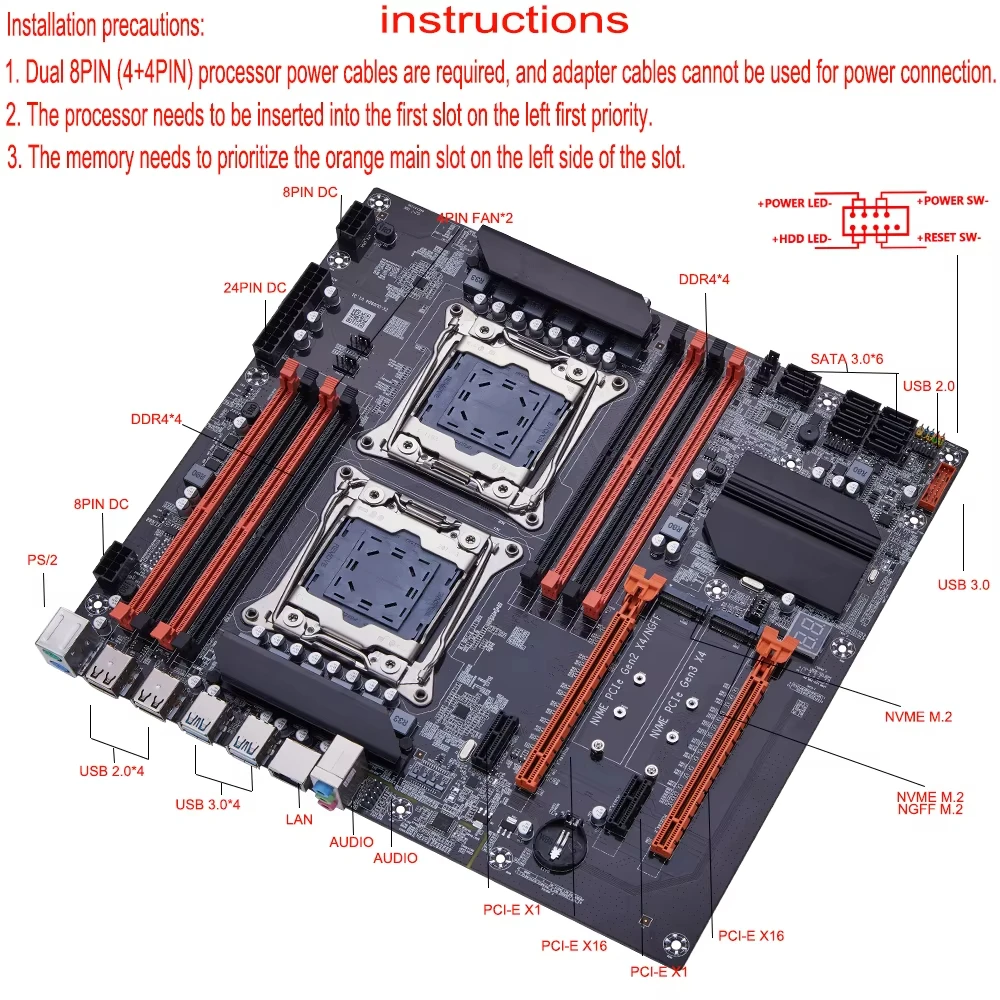 X99 Çift CPU SOYO Oyun Anakart - X99 Dual Cpu Motherboard Combo incelemesi ve fiyatı
